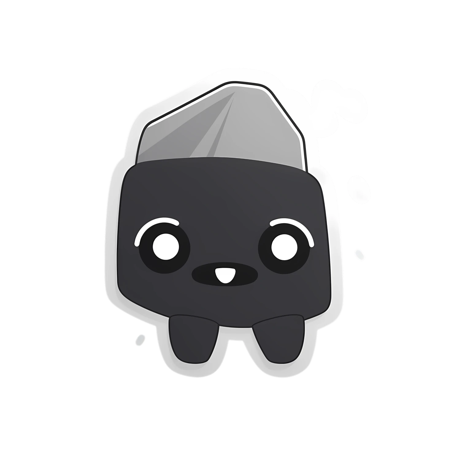 Kawaii iron sticker isolated on transparent background #25323