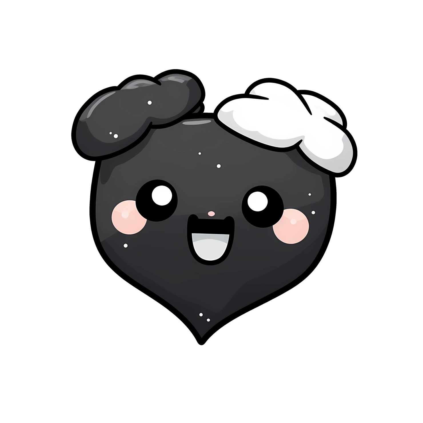 Kawaii iron sticker isolated on transparent background #25325