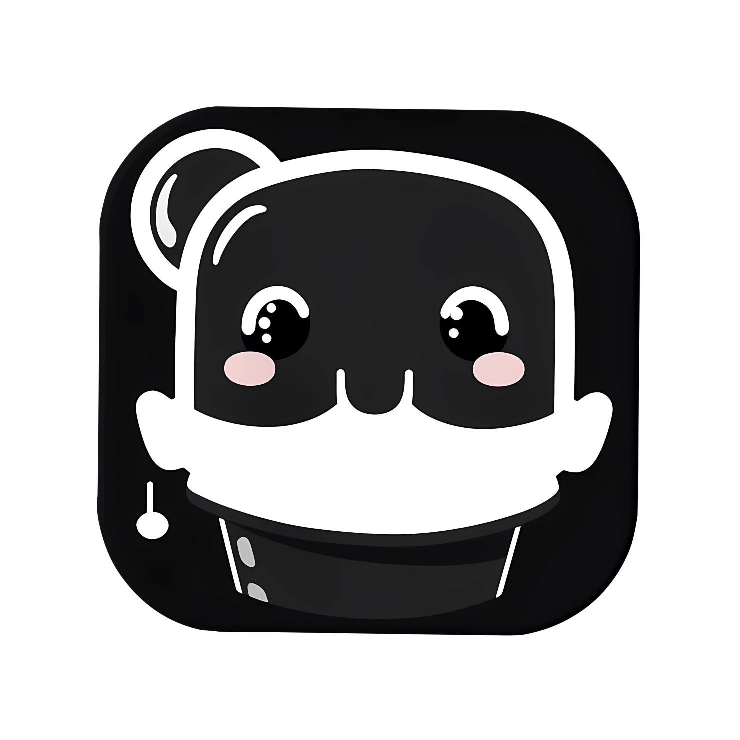 Kawaii iron sticker isolated on transparent background #25326