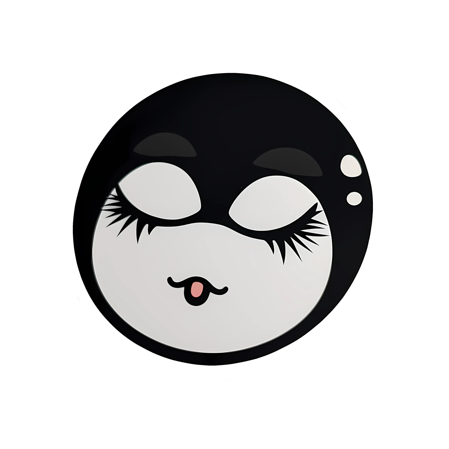 Kawaii kissy face sticker isolated on transparent background #25392