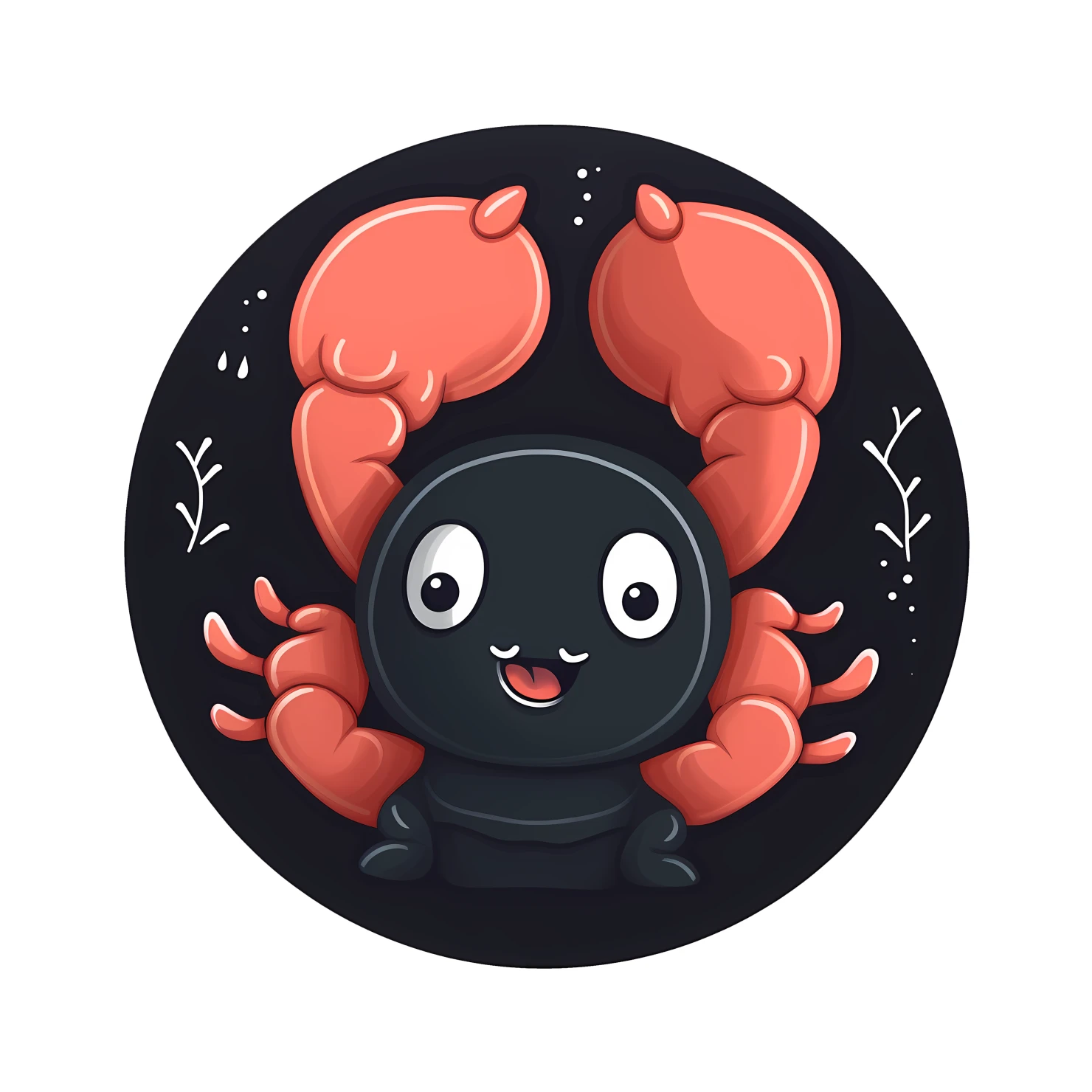 Kawaii lobster sticker isolated on transparent background #25545
