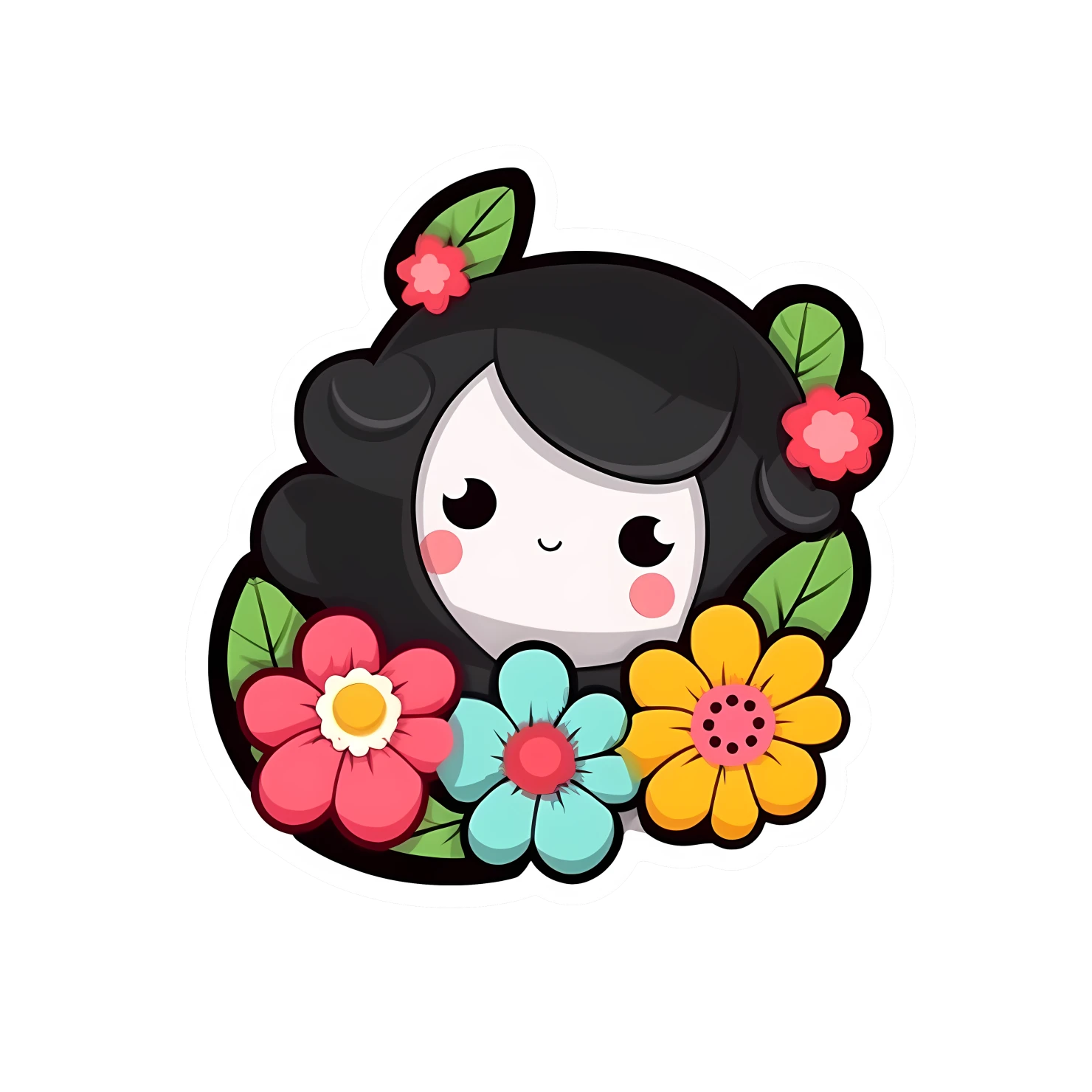Kawaii mother day sticker isolated on transparent background #25670