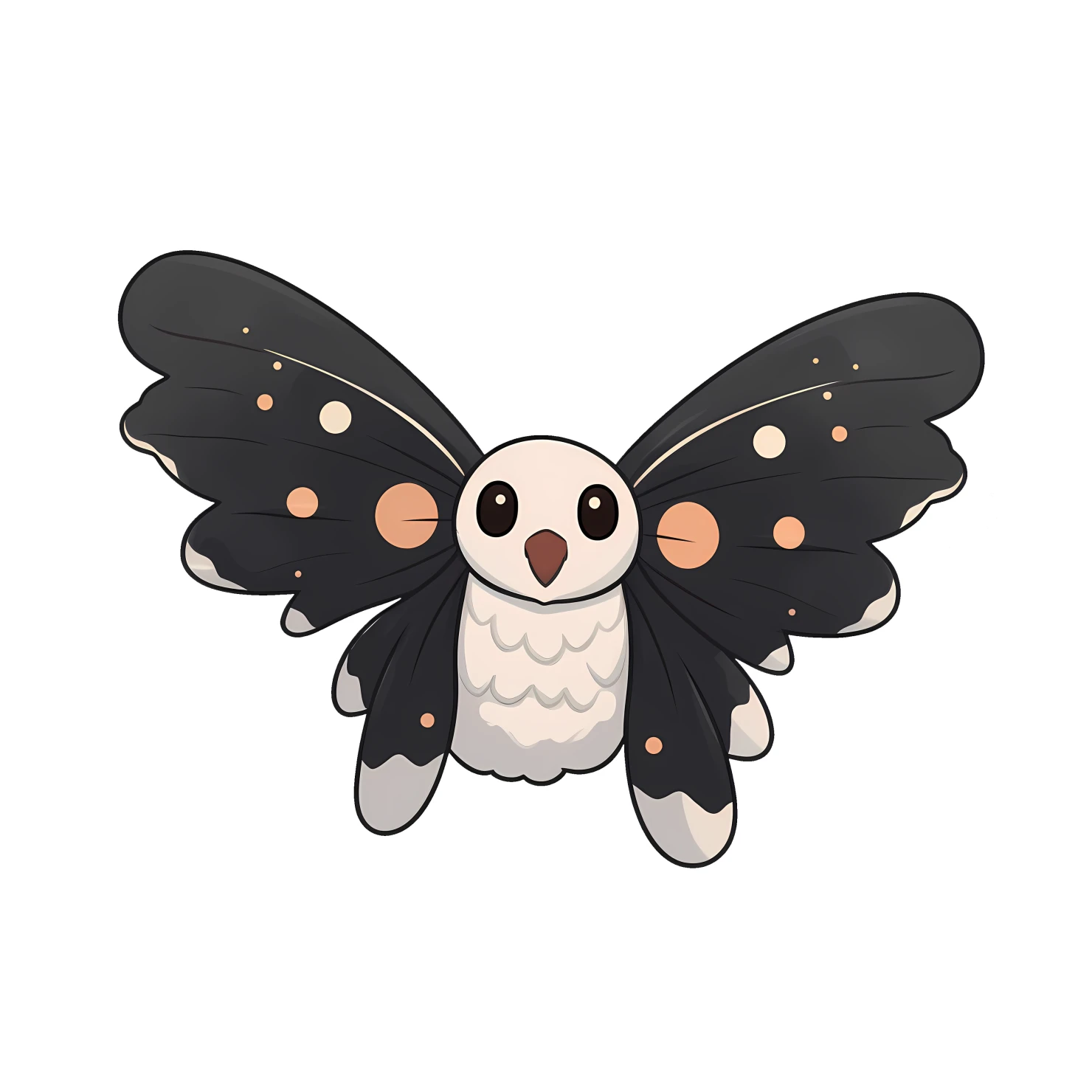 Kawaii butterfly sticker isolated on transparent background #25692