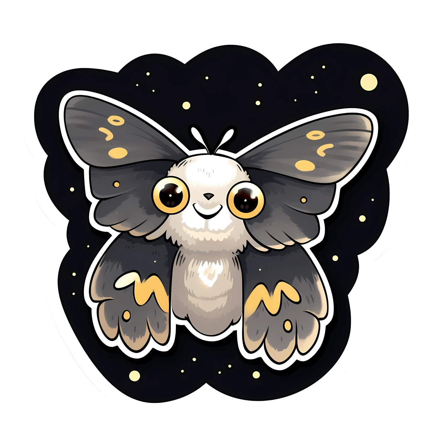 Kawaii butterfly sticker isolated on transparent background #25694