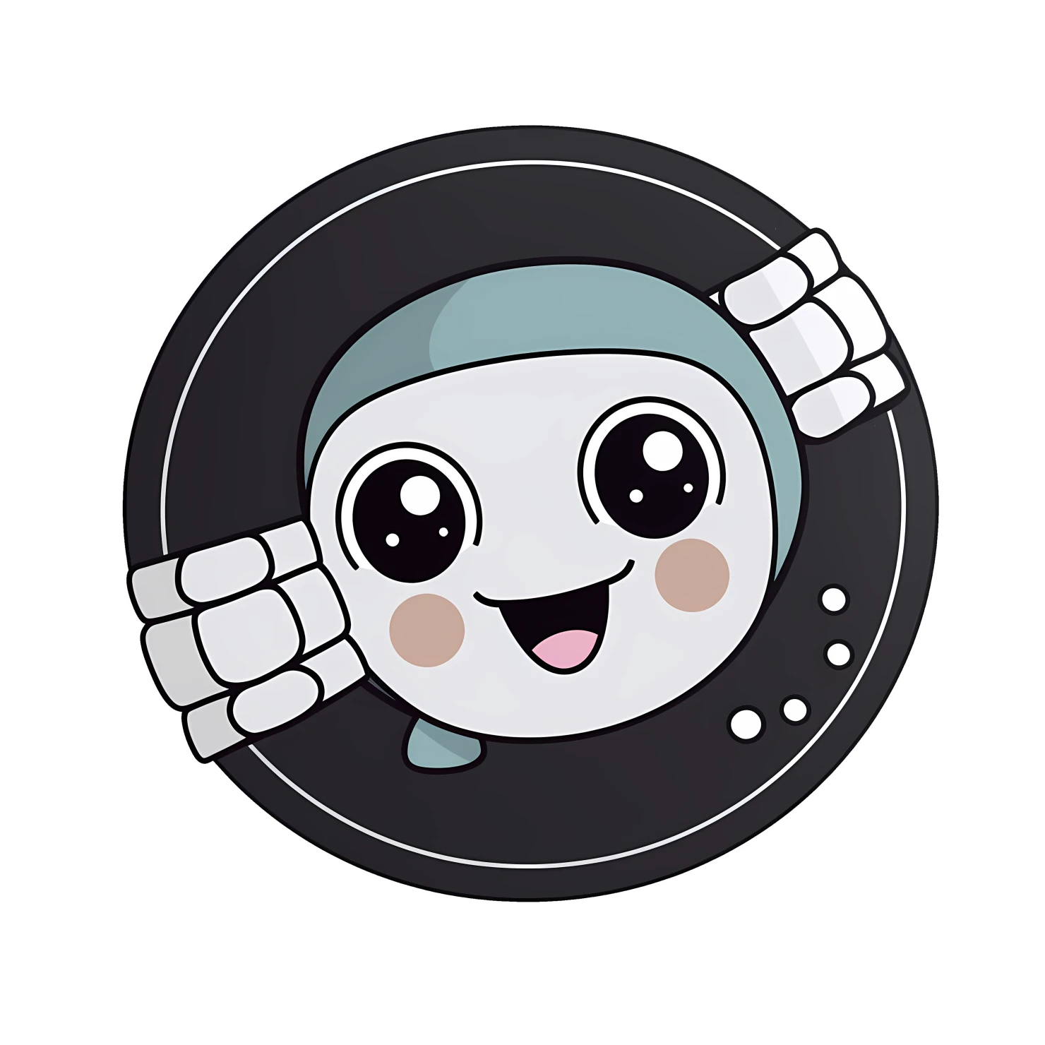 Kawaii movie reel sticker isolated on transparent background #25724