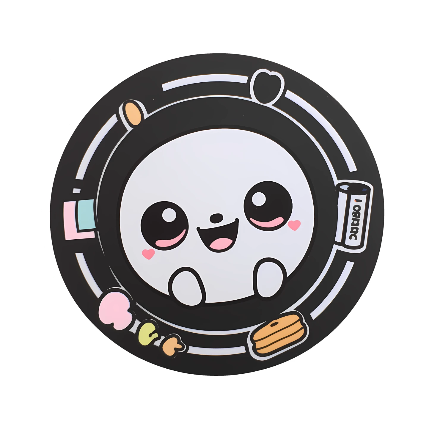 Kawaii movie reel sticker isolated on transparent background #25725