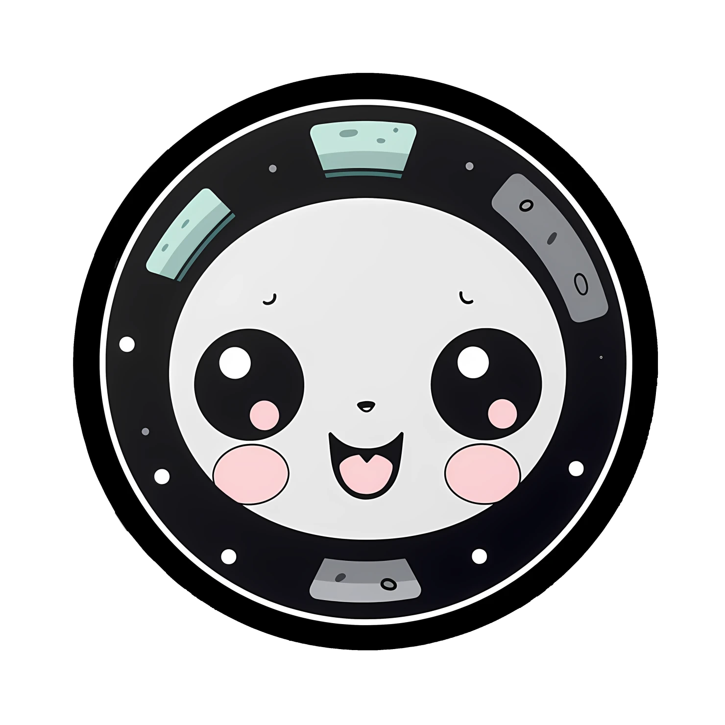 Kawaii movie reel sticker isolated on transparent background #25728