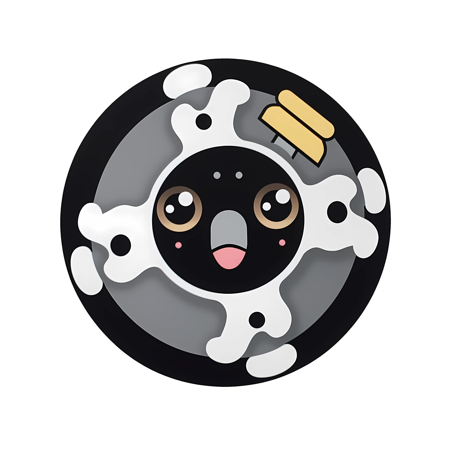 Kawaii movie reel sticker isolated on transparent background #25729