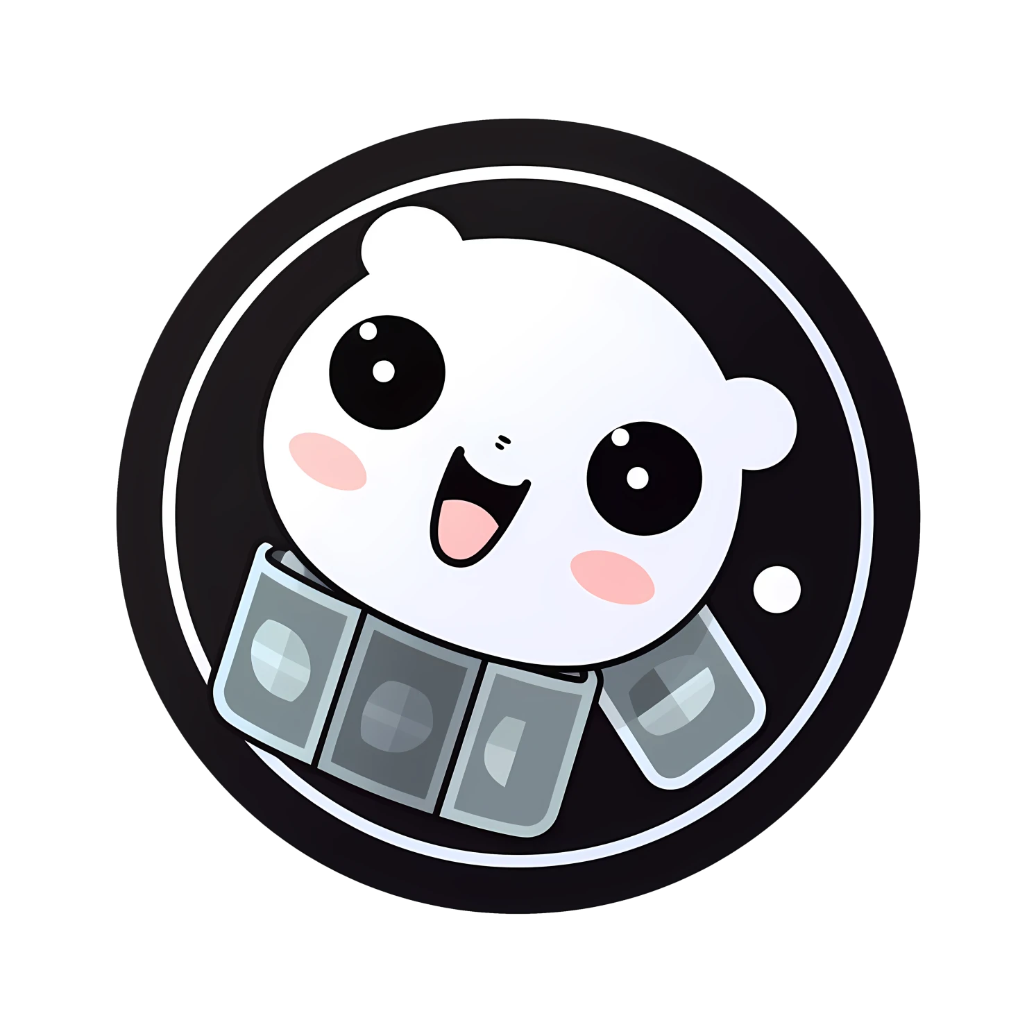 Kawaii movie reel sticker isolated on transparent background #25730