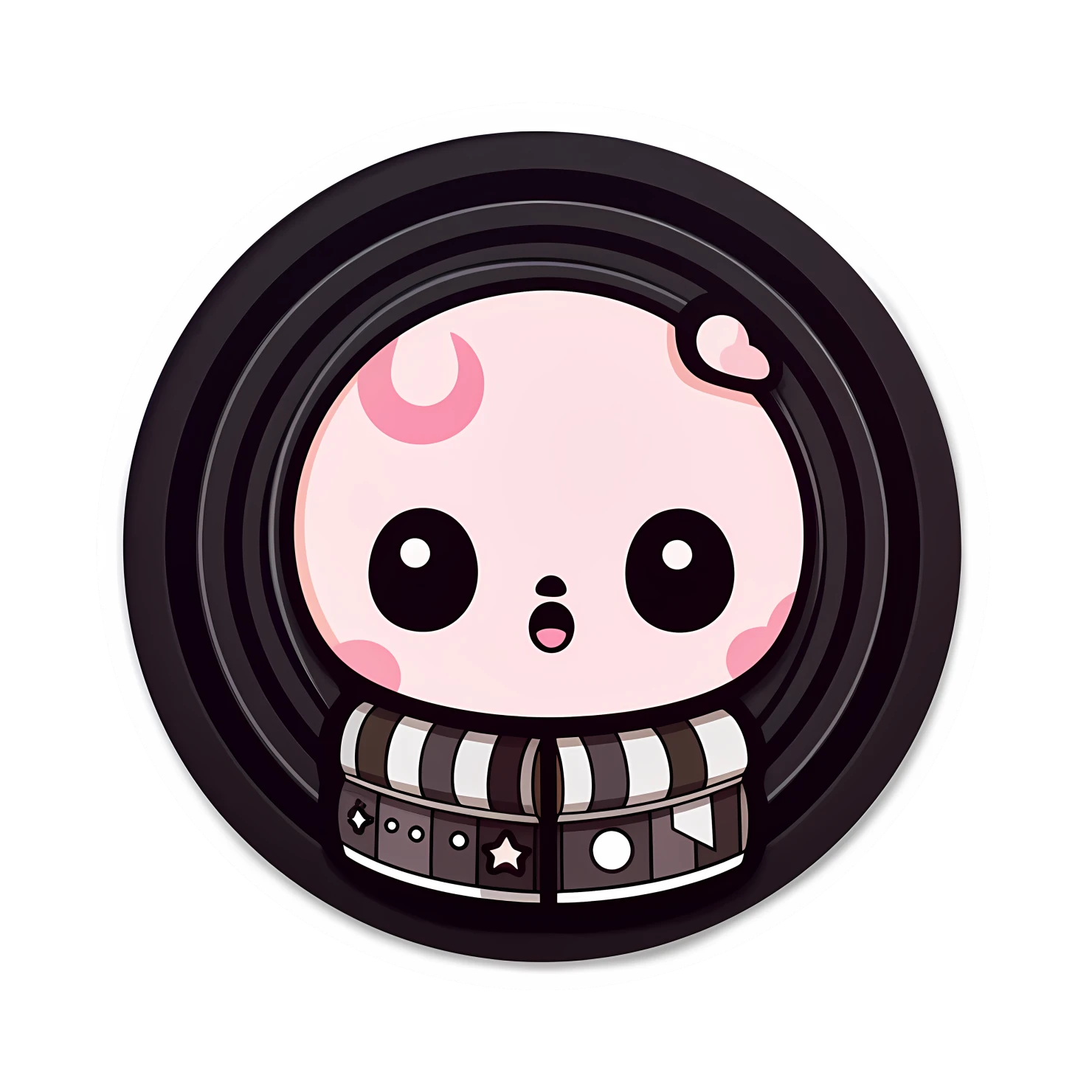 Kawaii movie reel sticker isolated on transparent background #25732