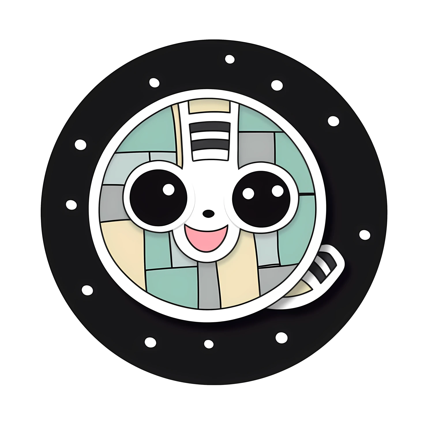 Kawaii movie reel sticker isolated on transparent background #25736