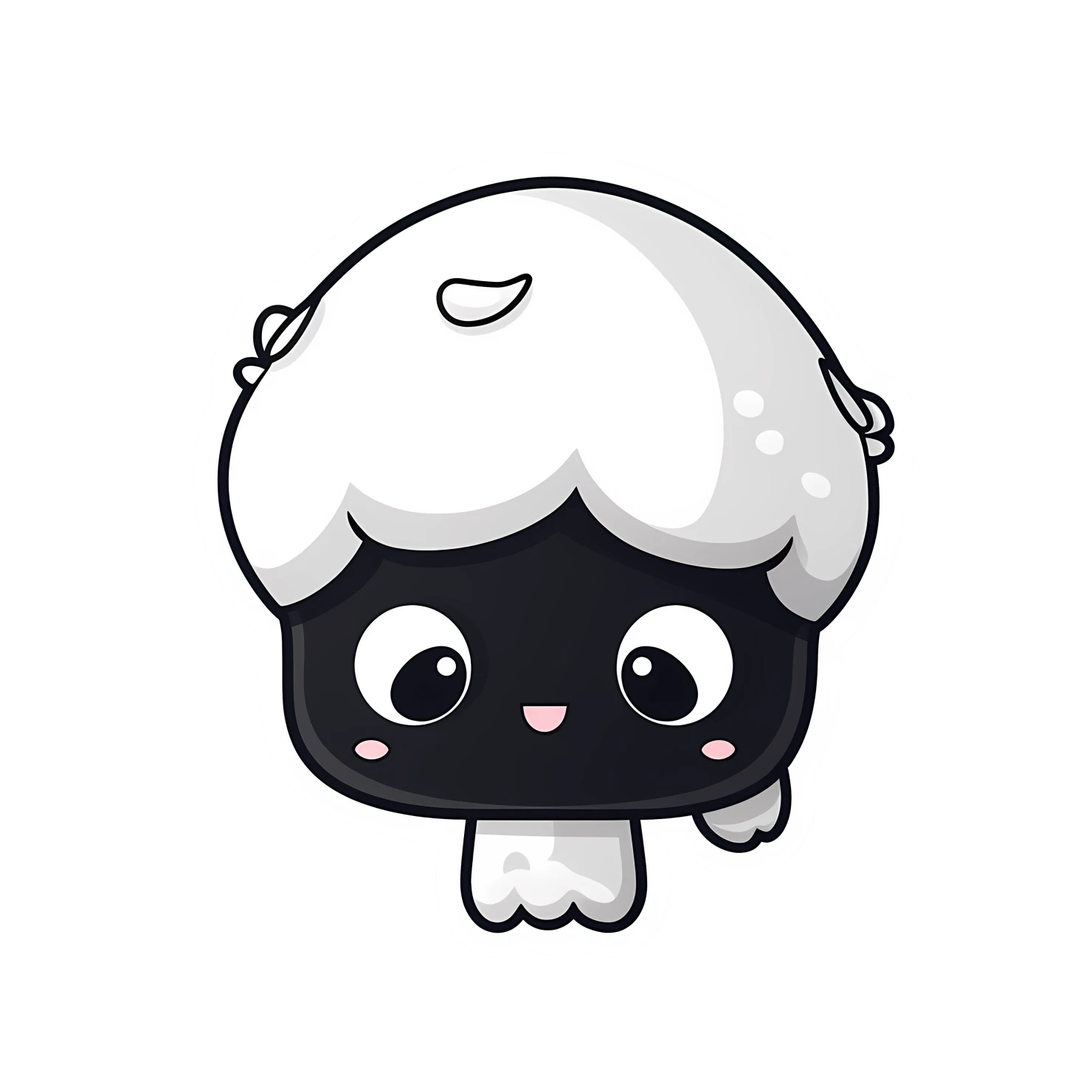 Kawaii mushroom sticker isolated on transparent background #25740