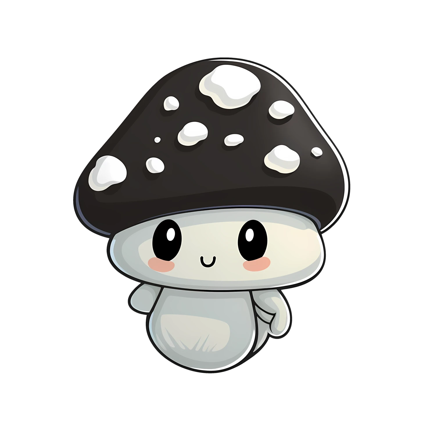 Kawaii mushroom sticker isolated on transparent background #25742