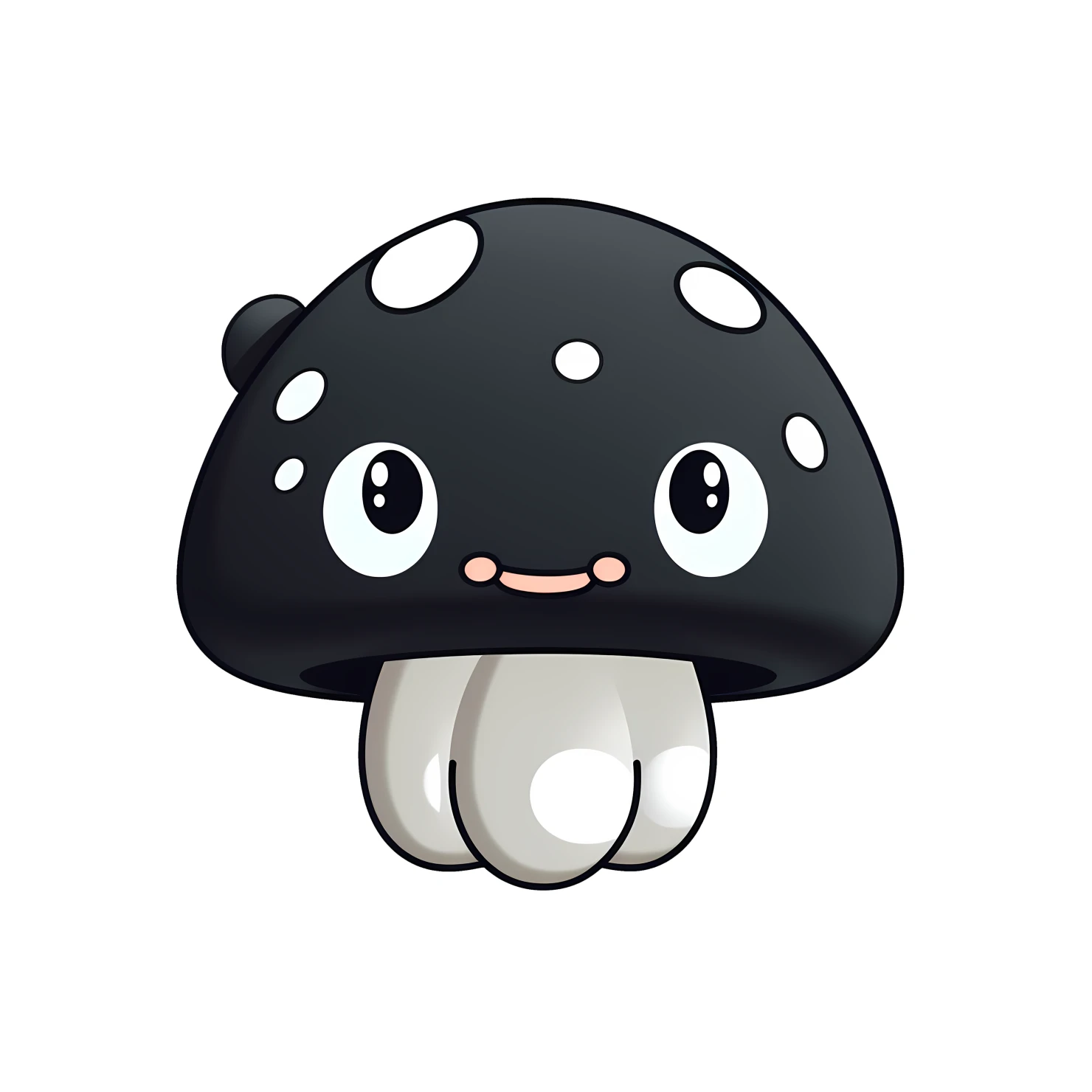 Kawaii mushroom sticker isolated on transparent background #25744