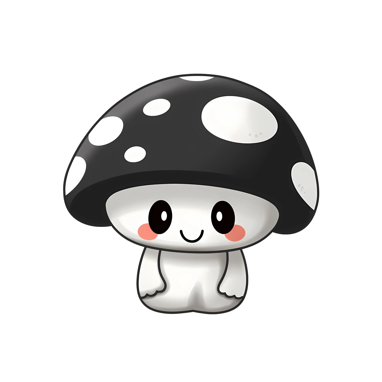 Kawaii mushroom sticker isolated on transparent background #25746