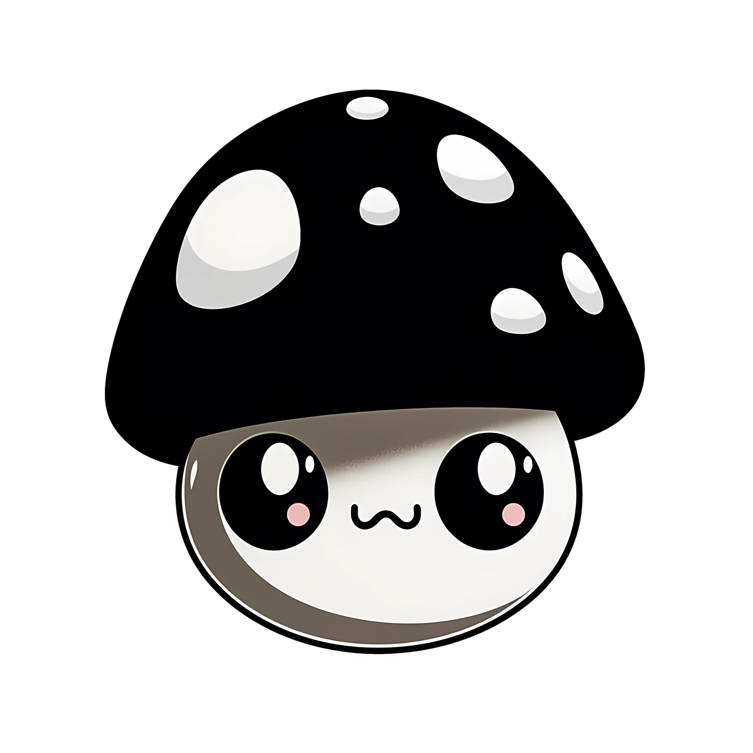 Kawaii mushroom sticker isolated on transparent background #25747