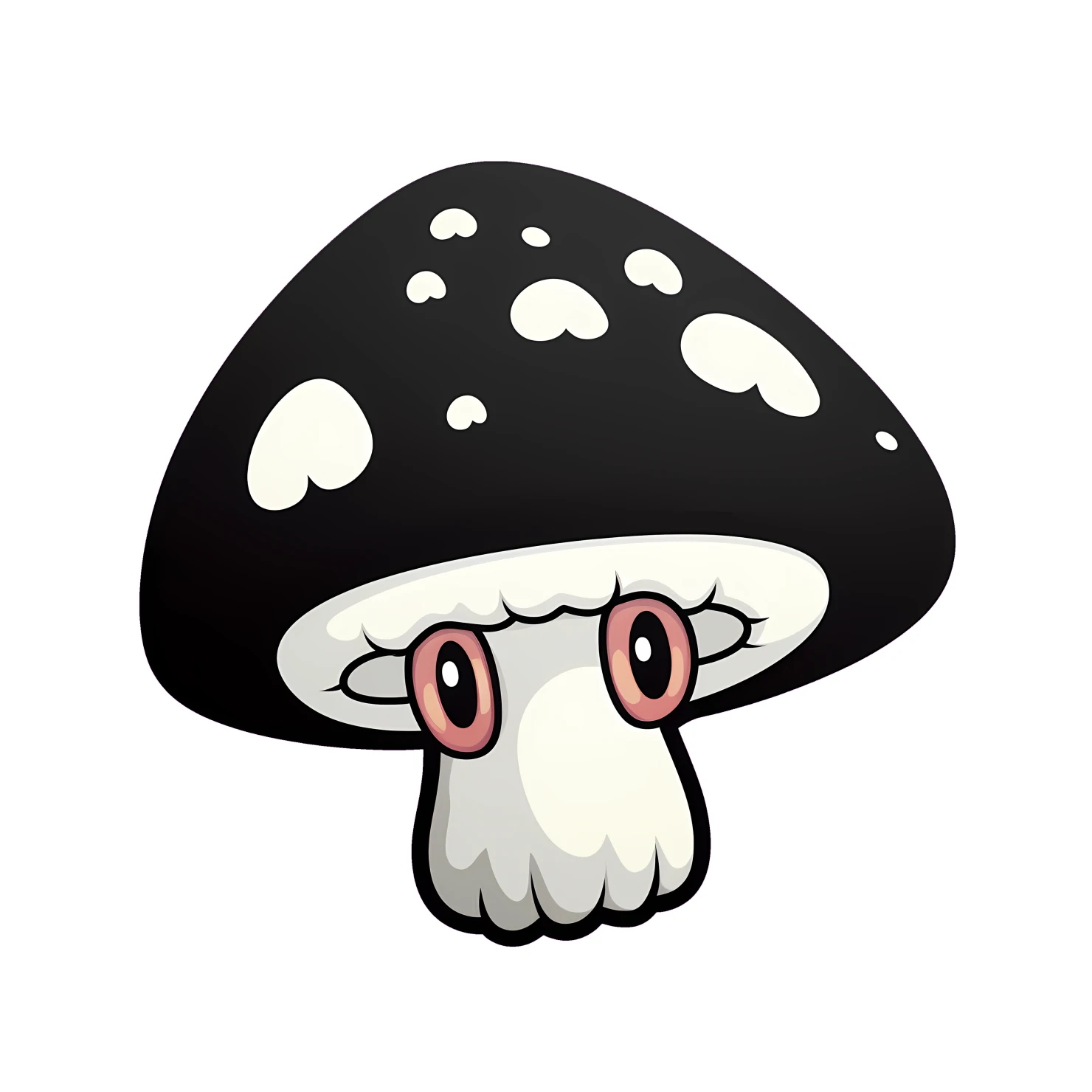 Kawaii mushroom sticker isolated on transparent background #25749