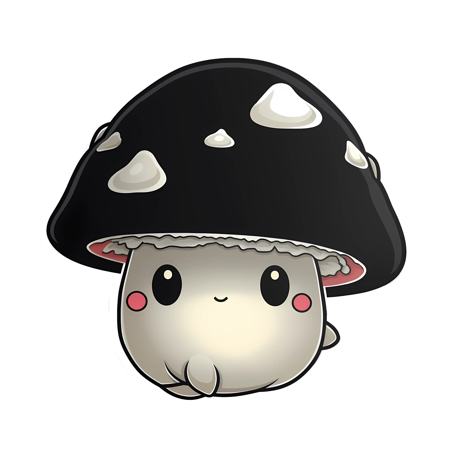 Kawaii mushroom sticker isolated on transparent background #25752