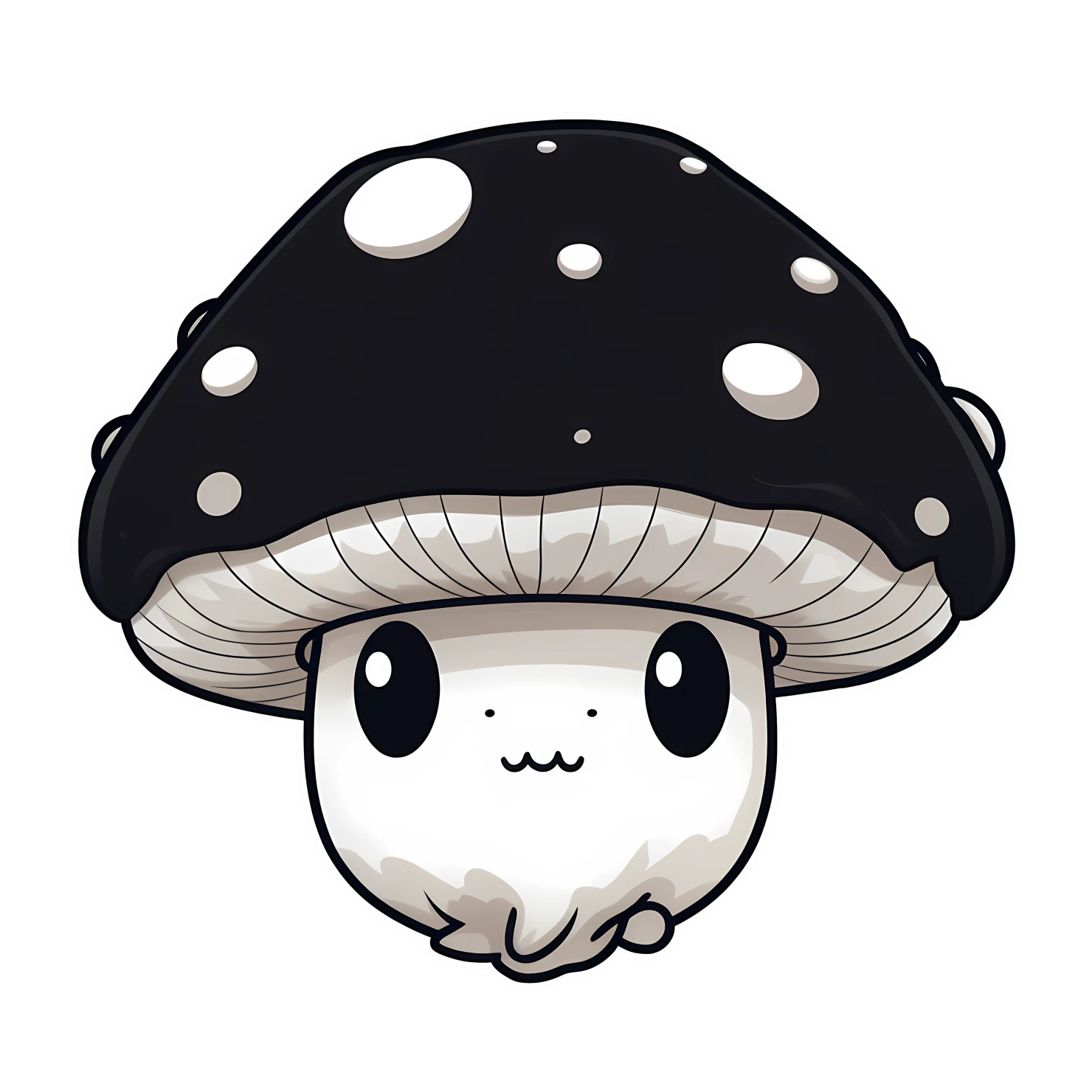 Kawaii mushroom sticker isolated on transparent background #25753
