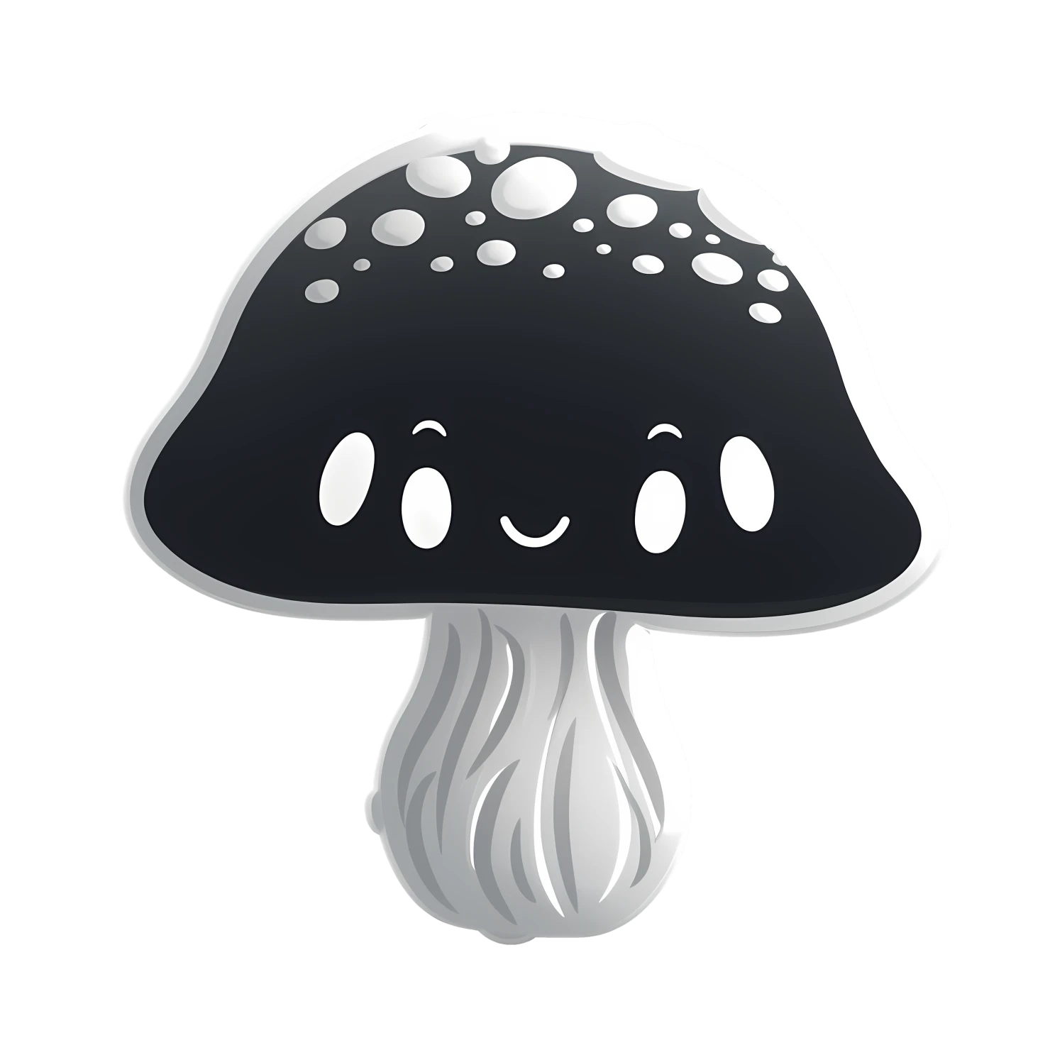 Kawaii mushroom sticker isolated on transparent background #25755