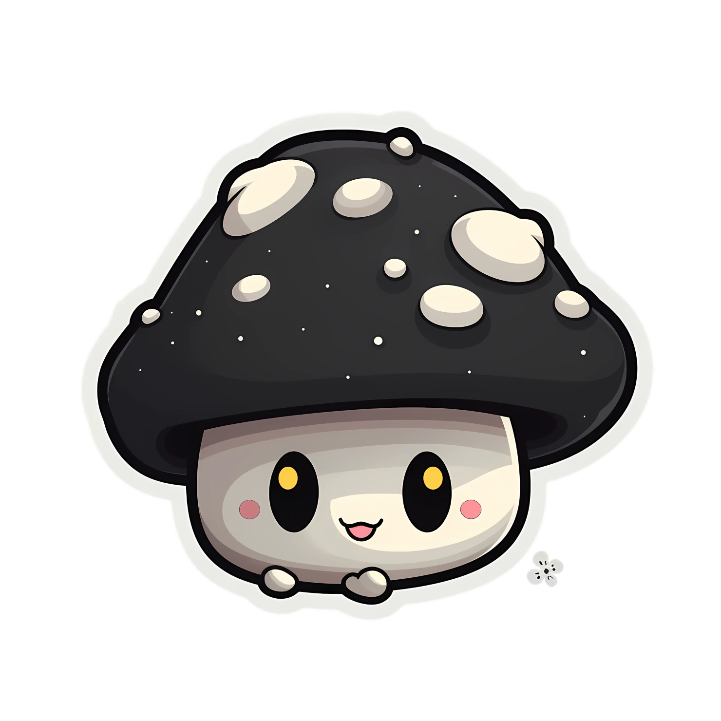 Kawaii mushroom sticker isolated on transparent background #25757