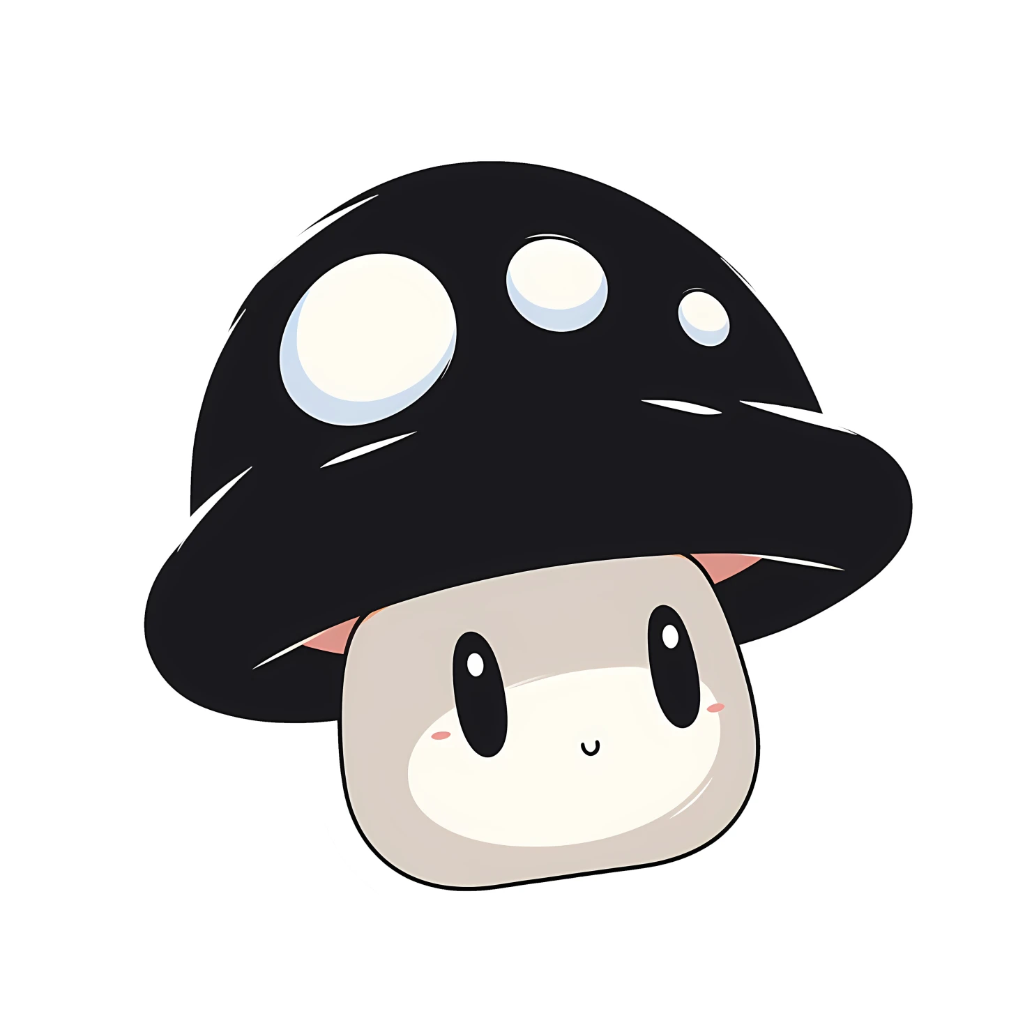 Kawaii mushroom sticker isolated on transparent background #25758