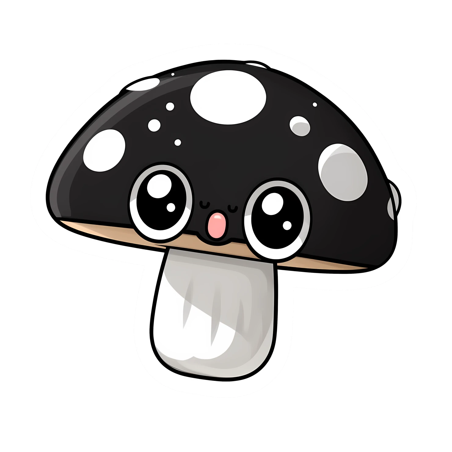 Kawaii mushroom sticker isolated on transparent background #25759