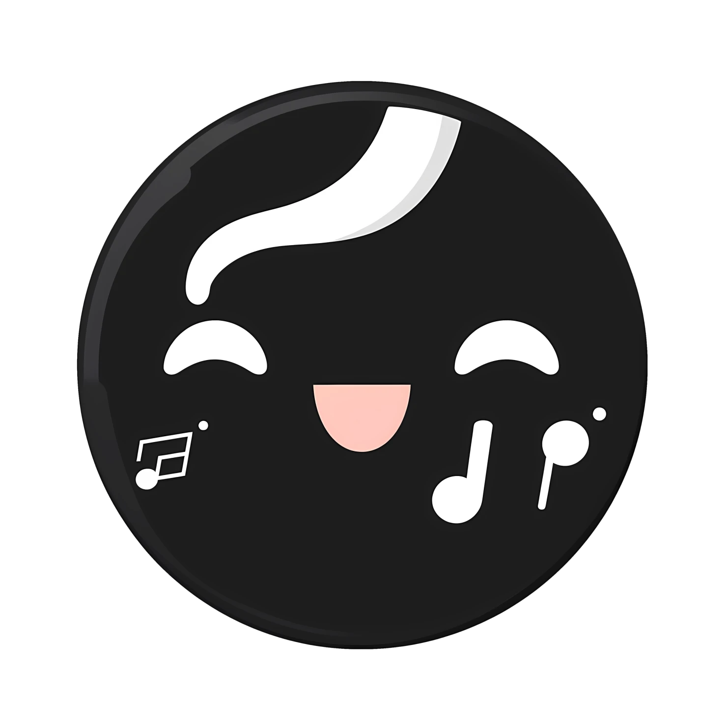 Kawaii music note sticker isolated on transparent background #25761