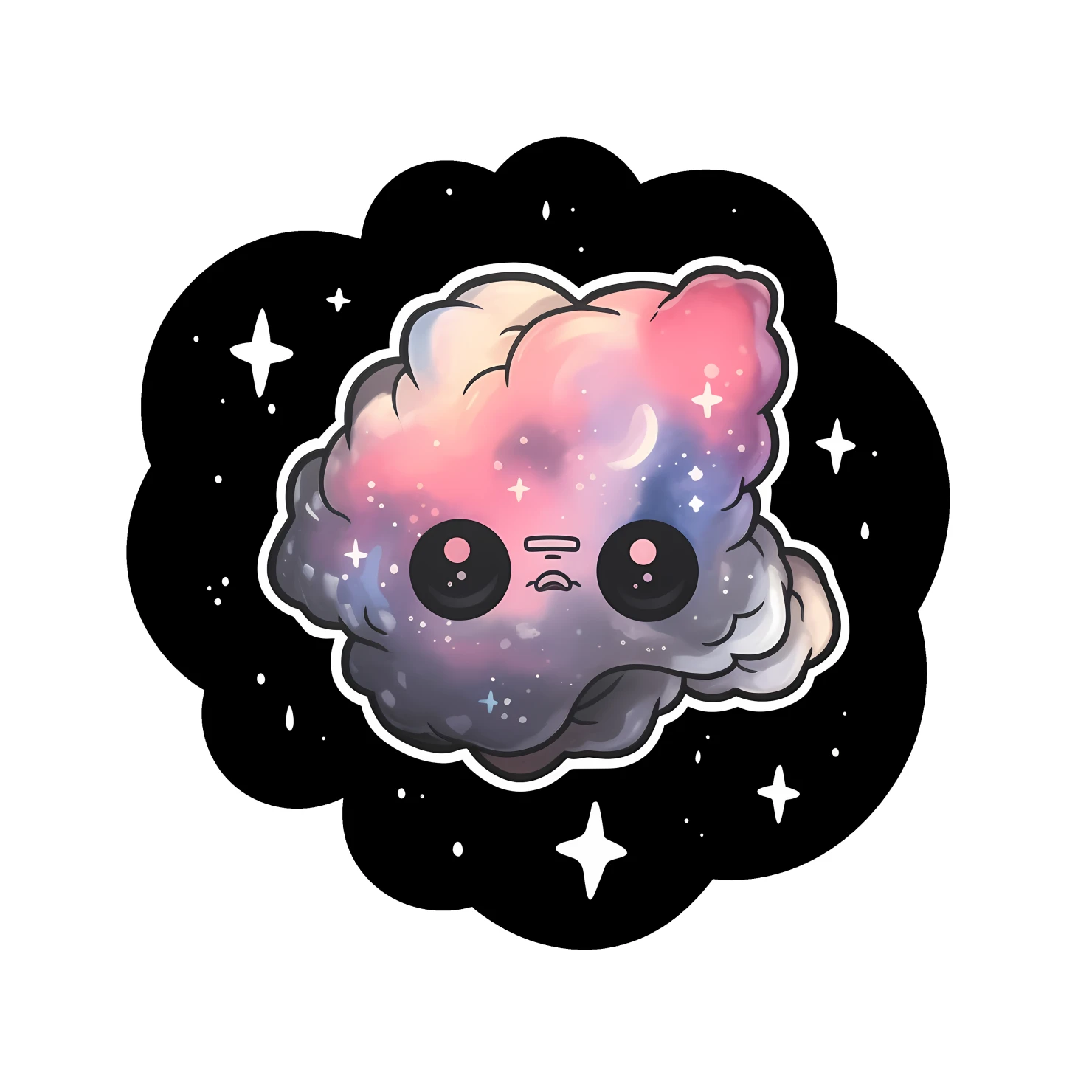 Kawaii nebula sticker isolated on transparent background #25794