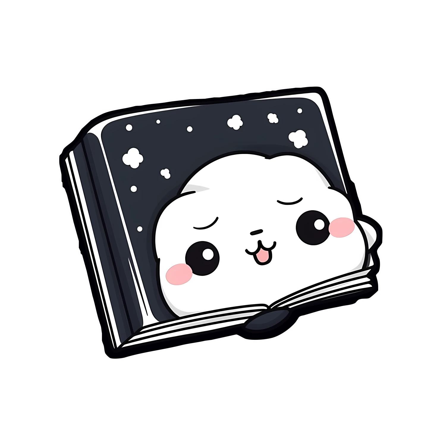 Kawaii note book sticker isolated on transparent background #25830