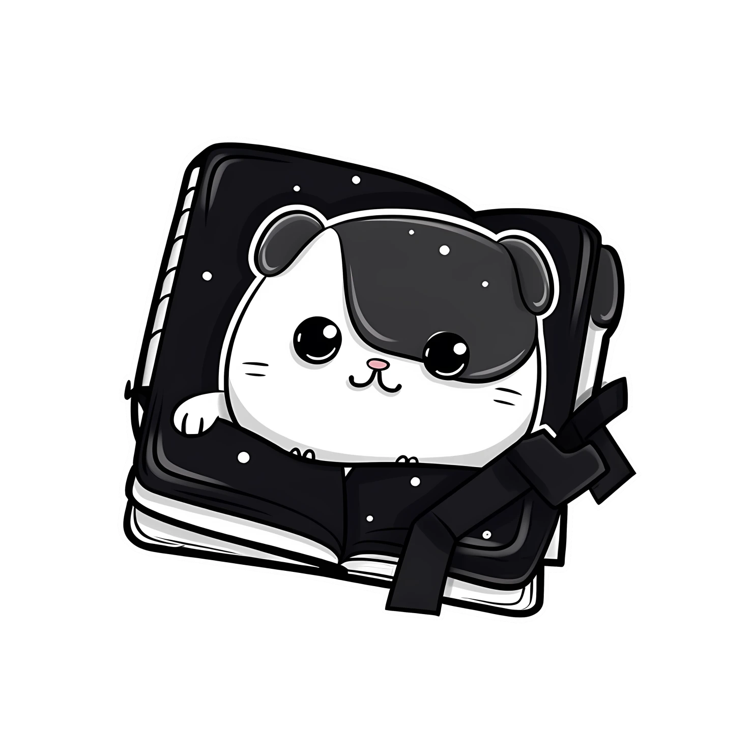 Kawaii note book sticker isolated on transparent background #25838
