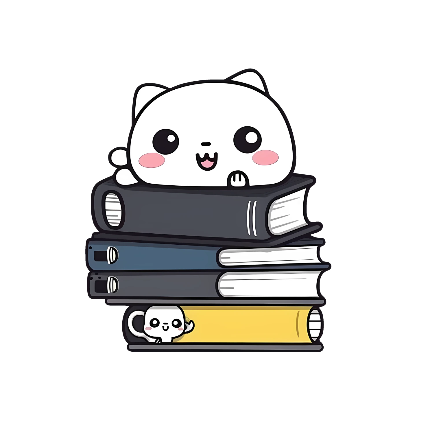 Kawaii note book sticker isolated on transparent background #25851