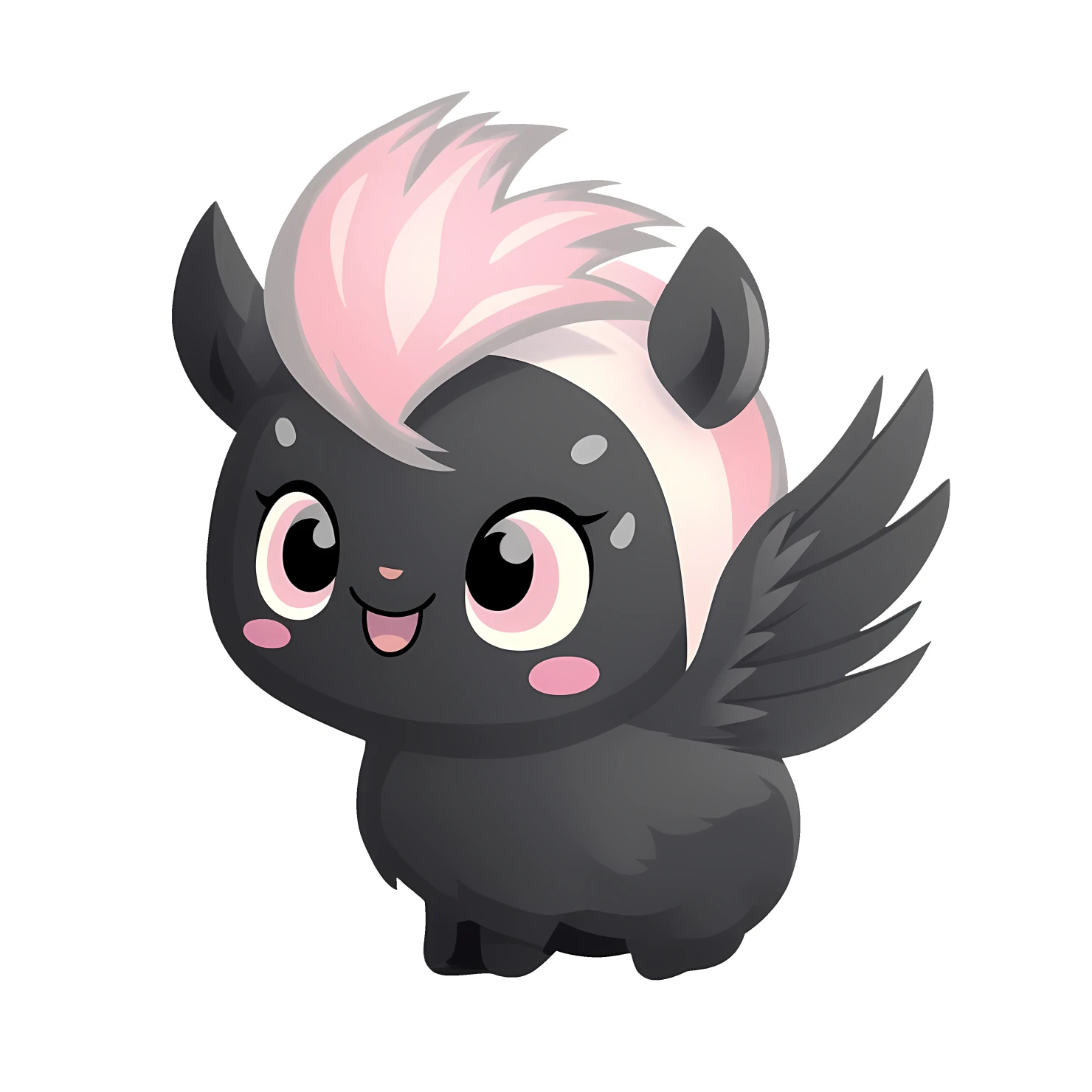 Kawaii Pegasus sticker isolated on transparent background #25984