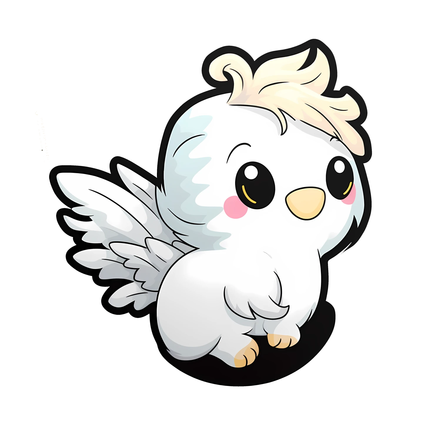 Kawaii Pegasus sticker isolated on transparent background #25985
