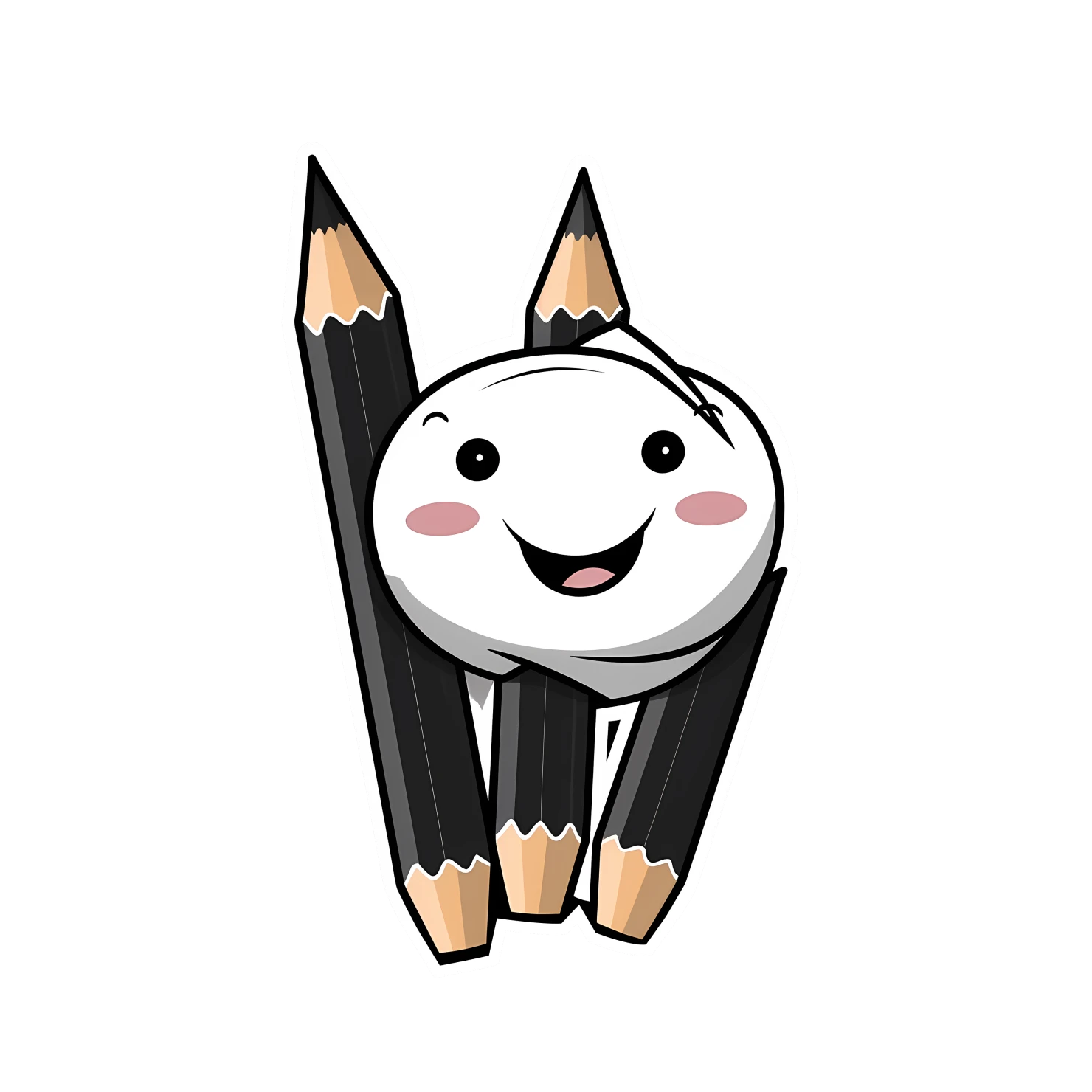 Kawaii pencil sticker isolated on transparent background #26003