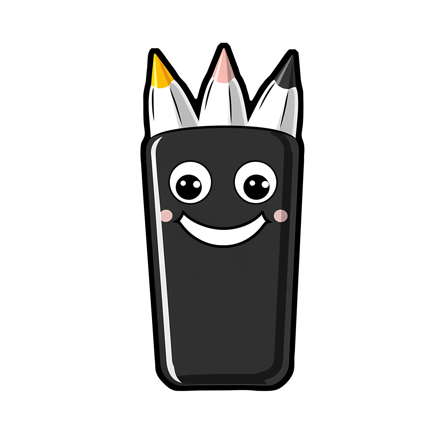 Kawaii pencil sticker isolated on transparent background #26008