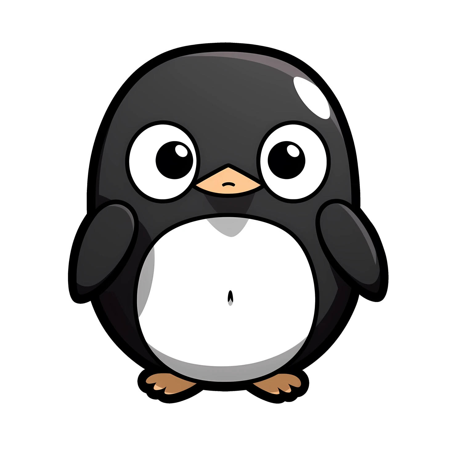 Kawaii penguin sticker isolated on transparent background #26028