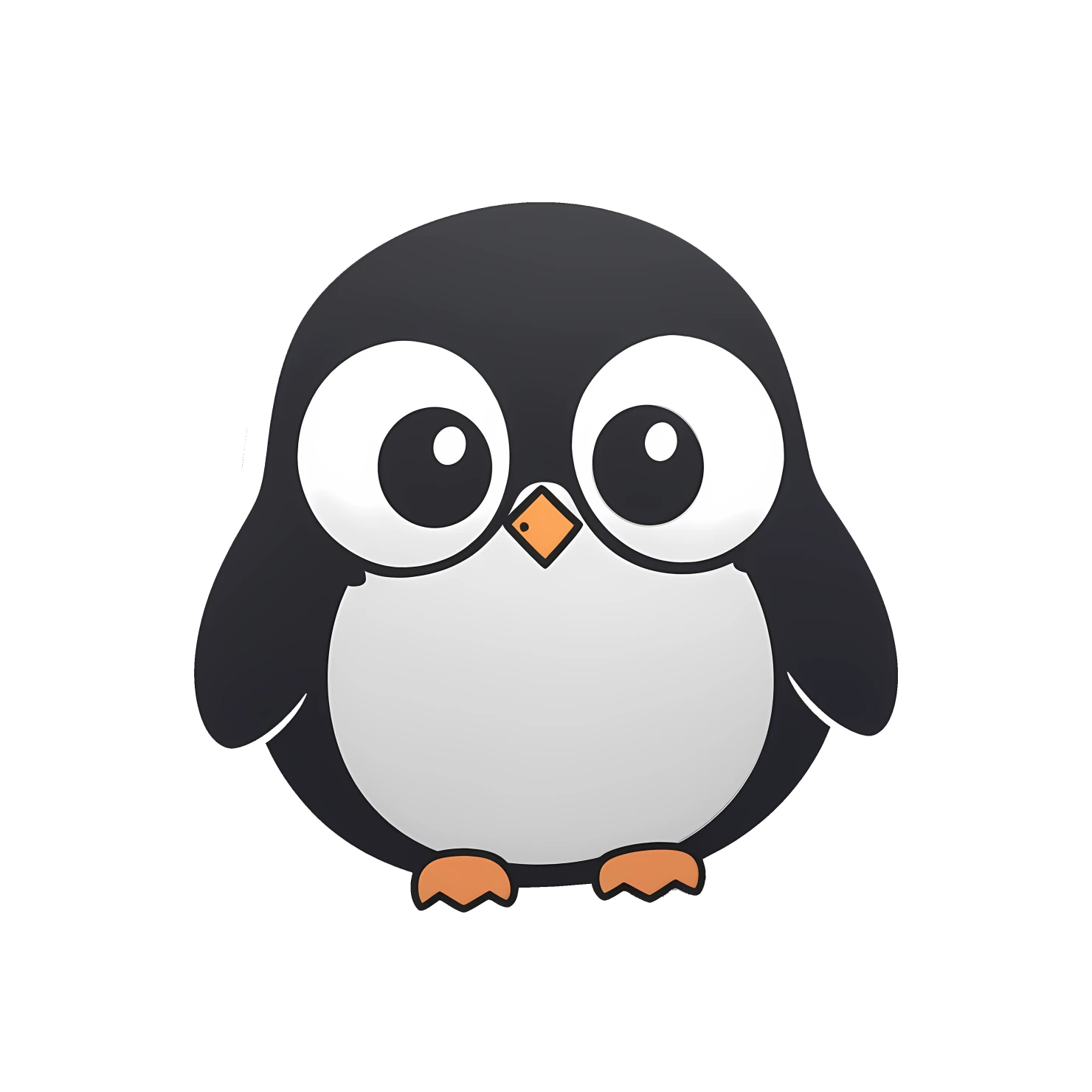 Kawaii penguin sticker isolated on transparent background #26029