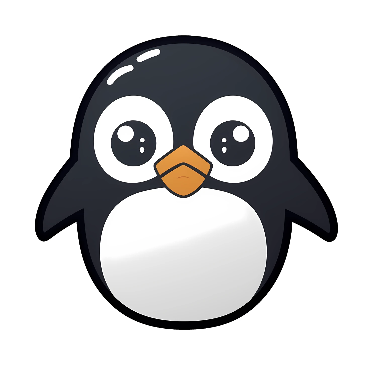 Kawaii penguin sticker isolated on transparent background #26030
