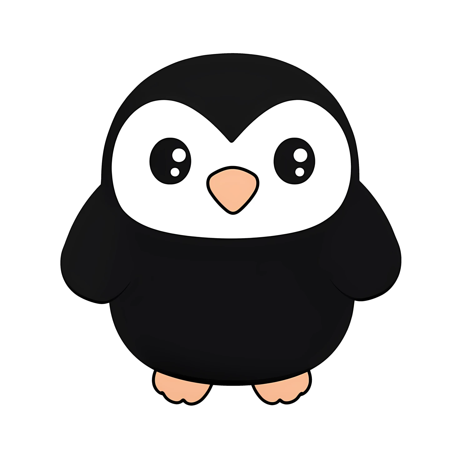 Kawaii penguin sticker isolated on transparent background #26033