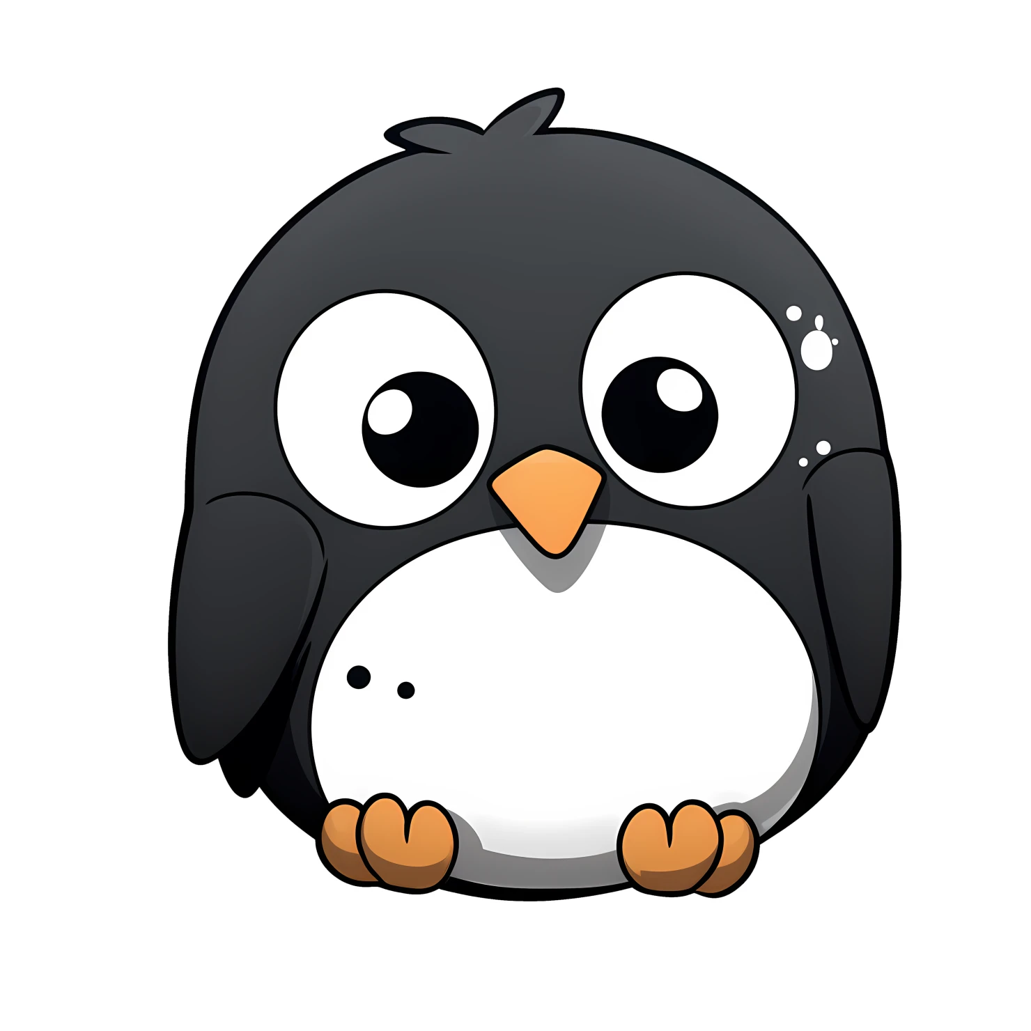 Kawaii penguin sticker isolated on transparent background #26036