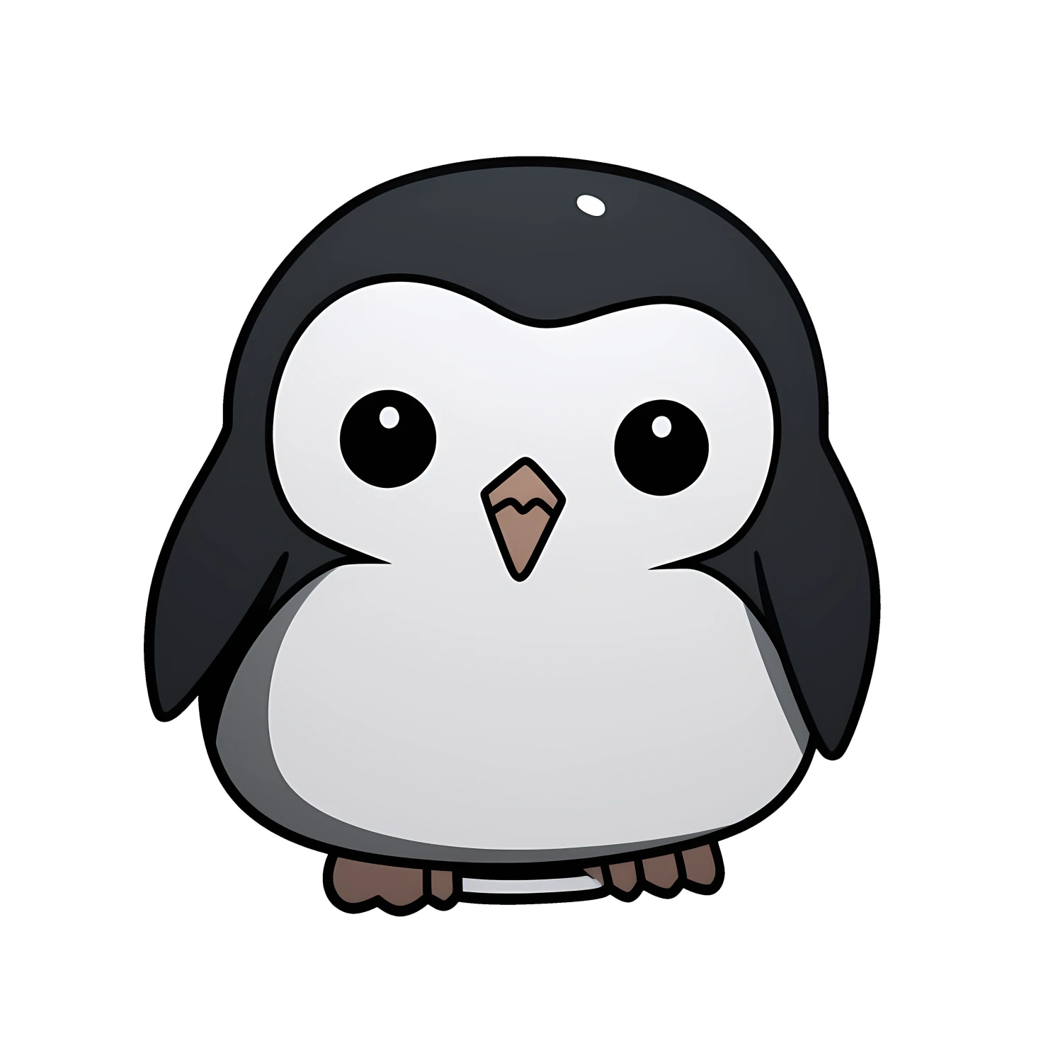 Kawaii penguin sticker isolated on transparent background #26038