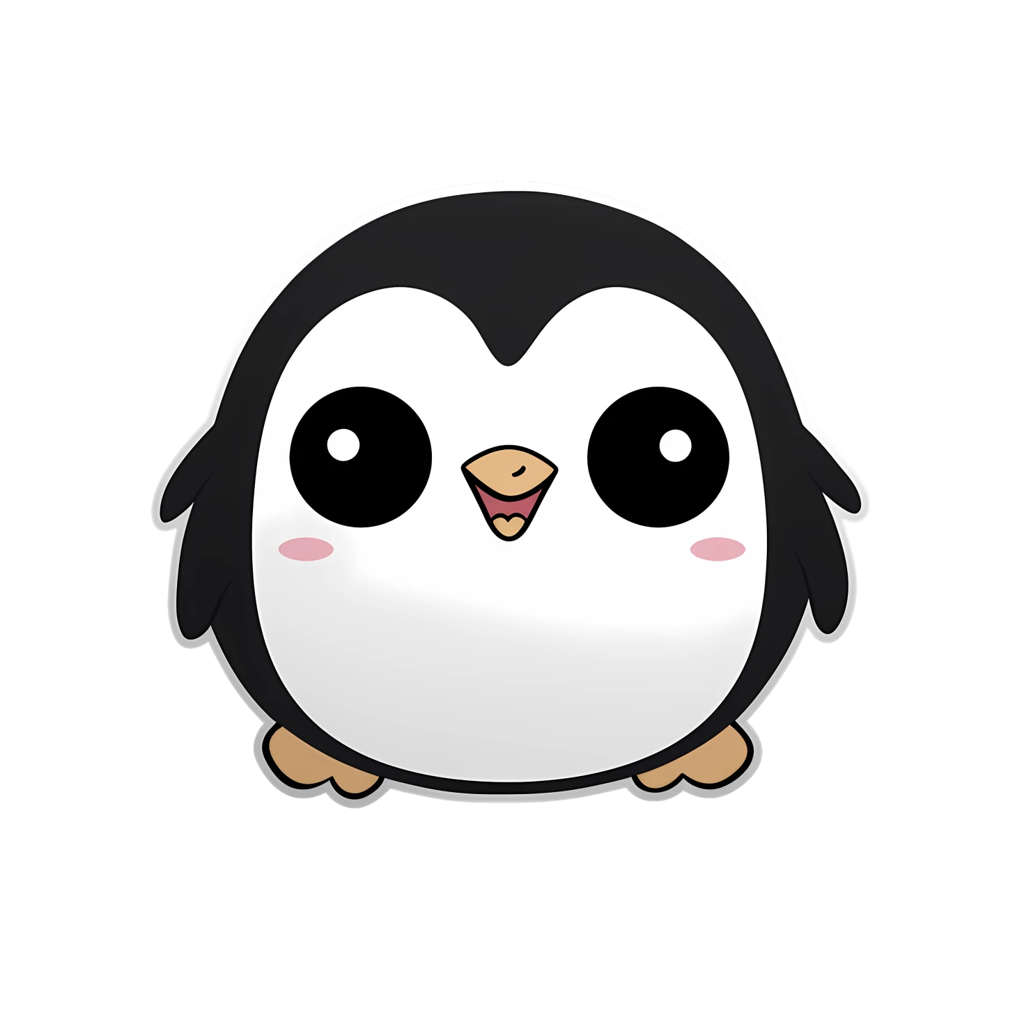 Kawaii penguin sticker isolated on transparent background #26039