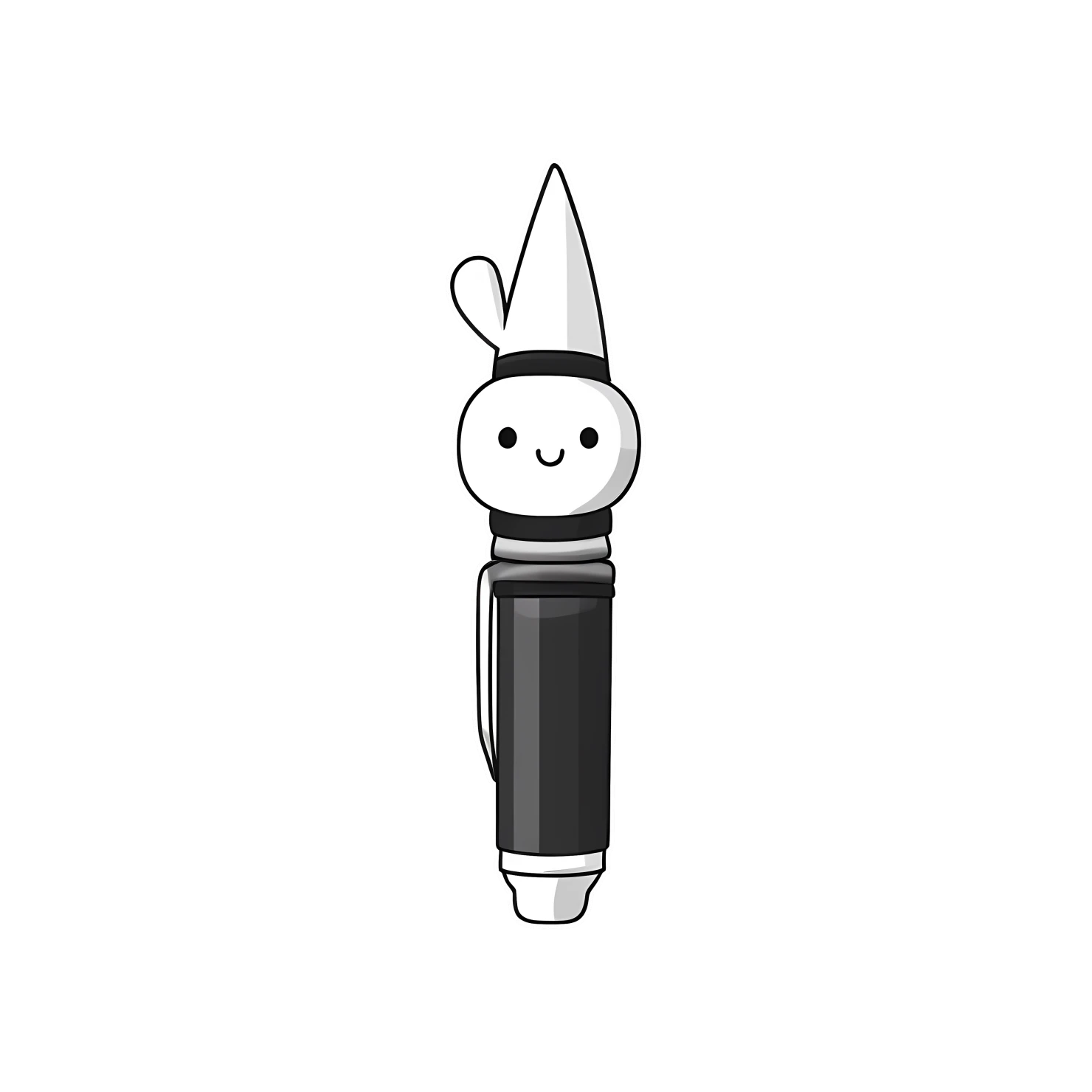 Kawaii pen sticker isolated on transparent background #26046