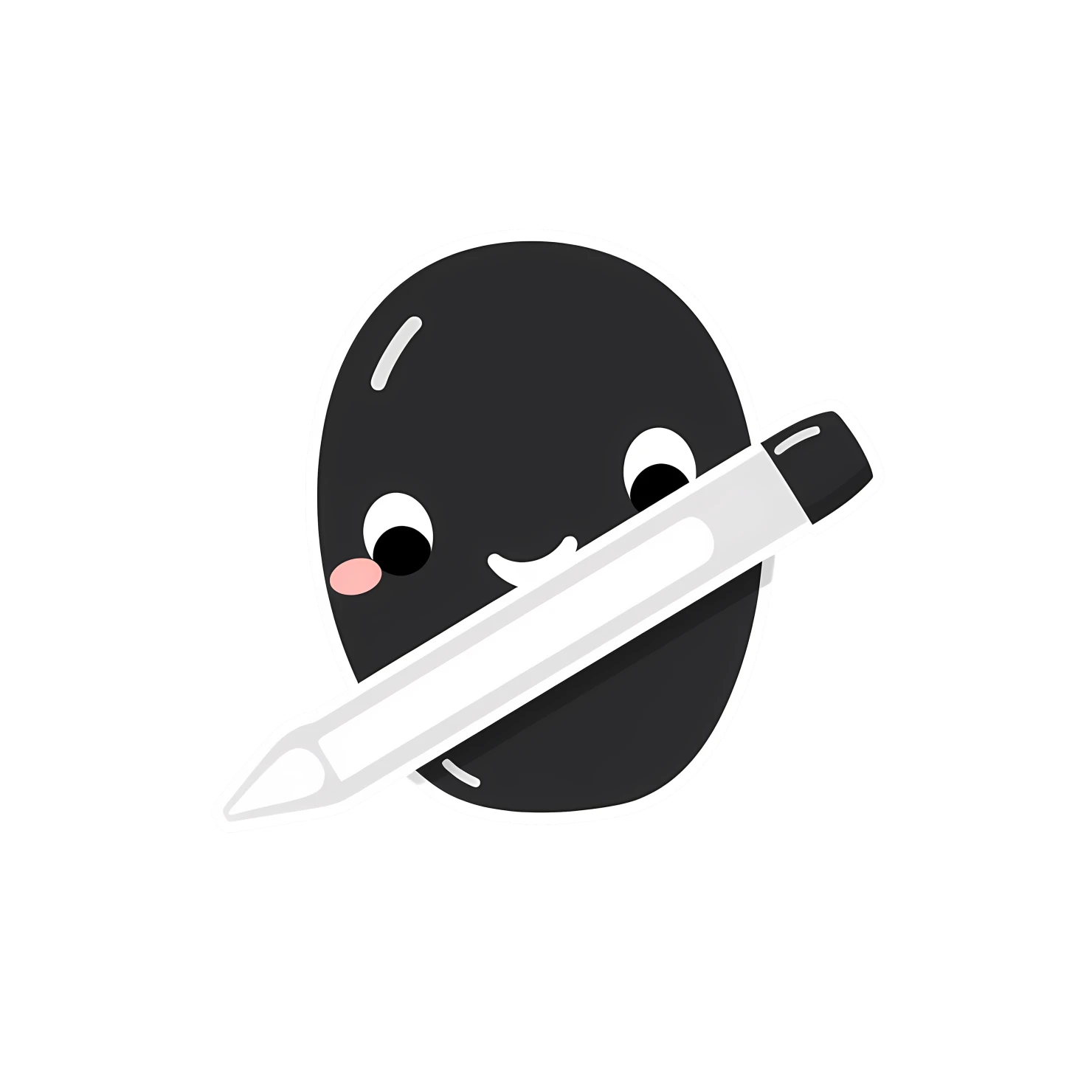 Kawaii pen sticker isolated on transparent background #26047