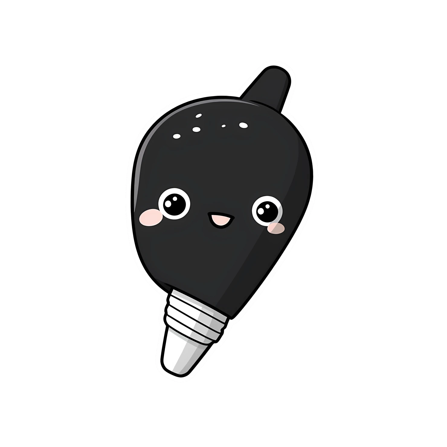Kawaii pen sticker isolated on transparent background #26048