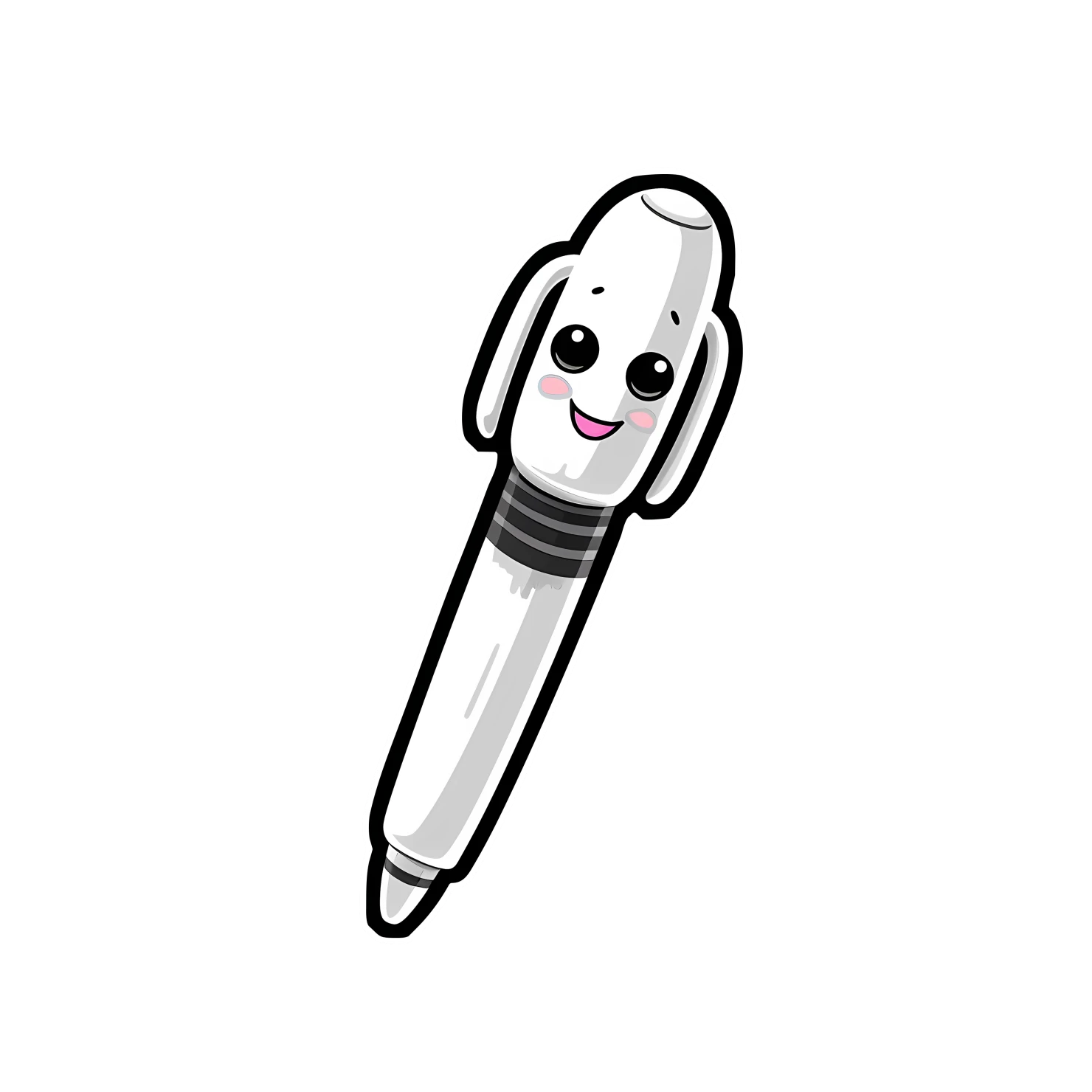 Kawaii pen sticker isolated on transparent background #26051