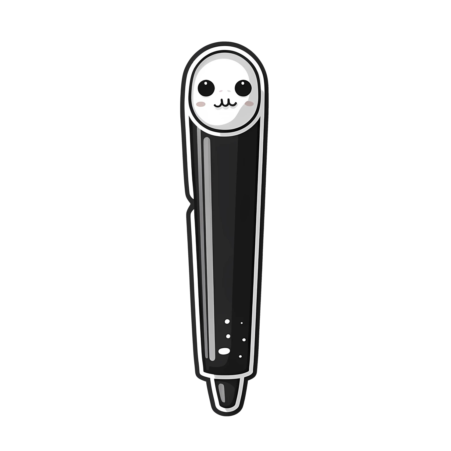 Kawaii pen sticker isolated on transparent background #26053