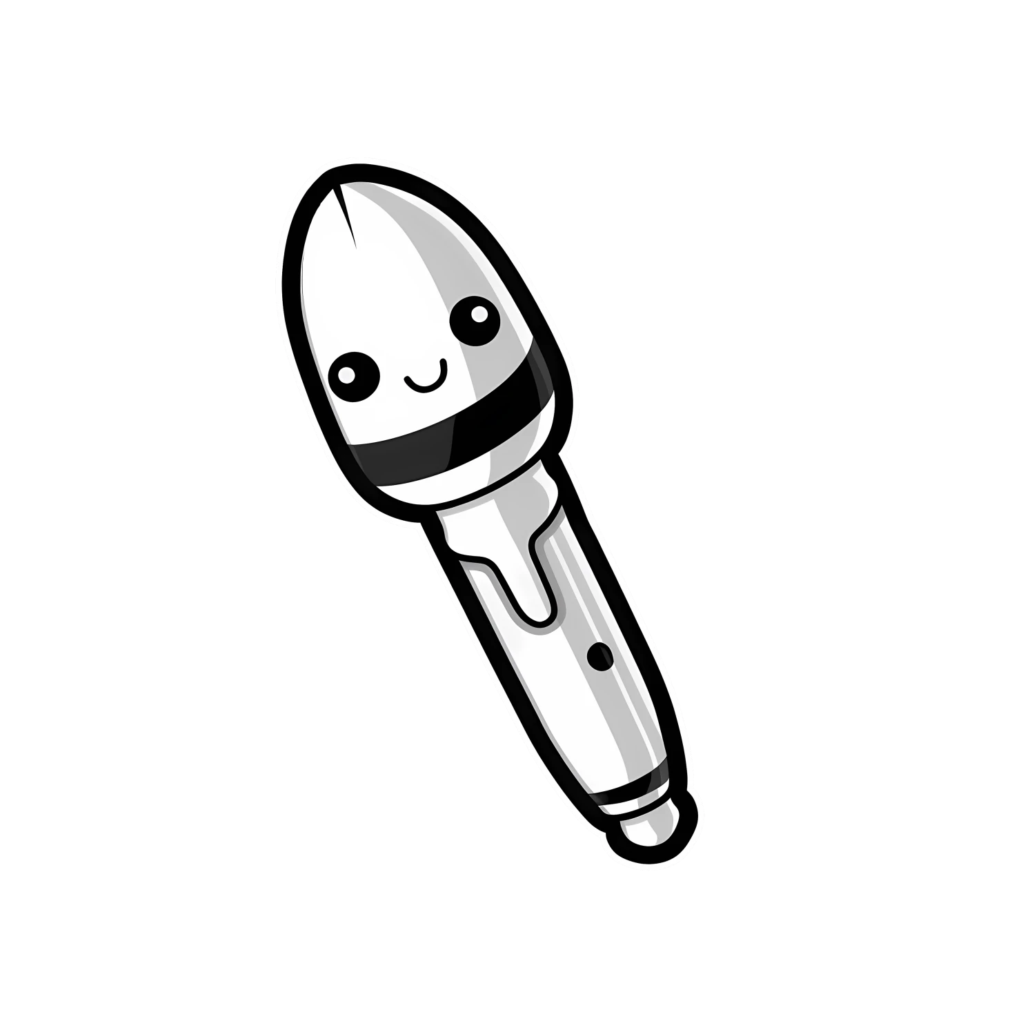 Kawaii pen sticker isolated on transparent background #26054