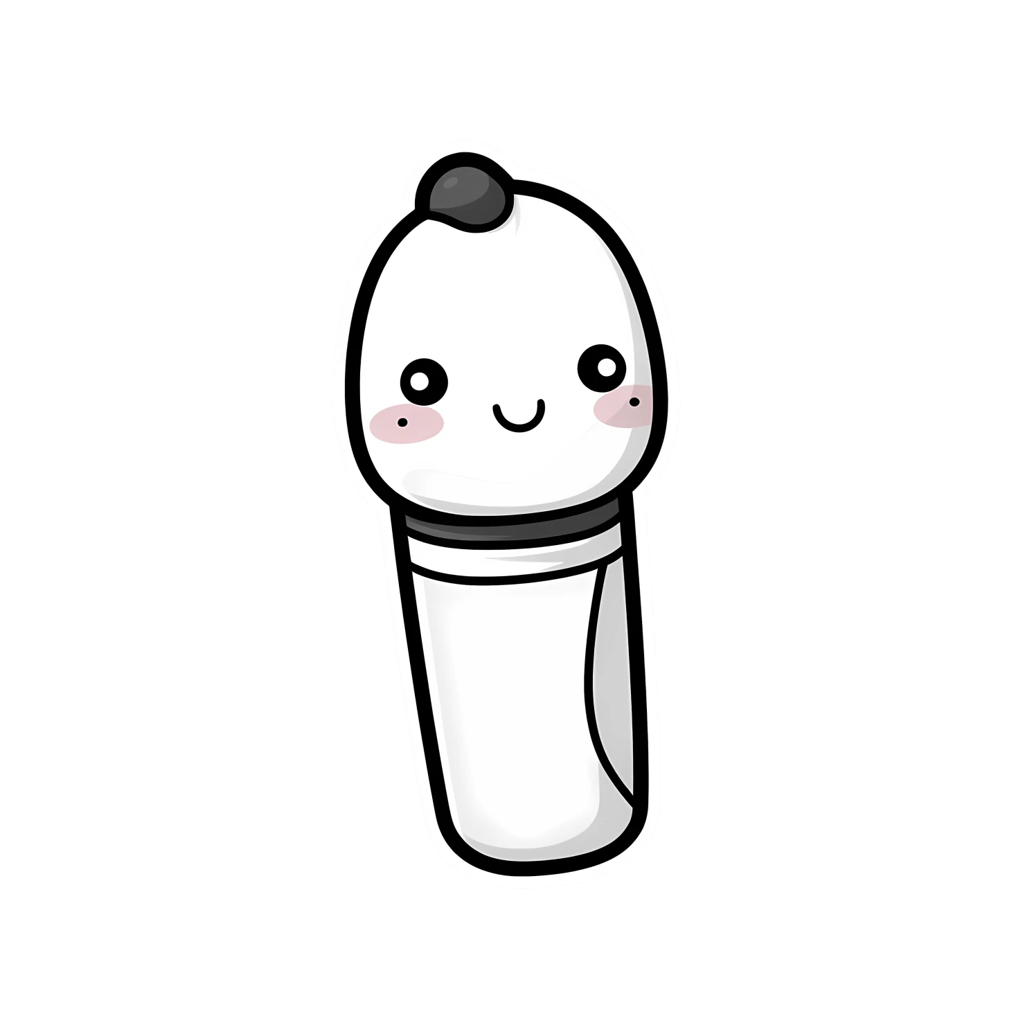 Kawaii pen sticker isolated on transparent background #26056